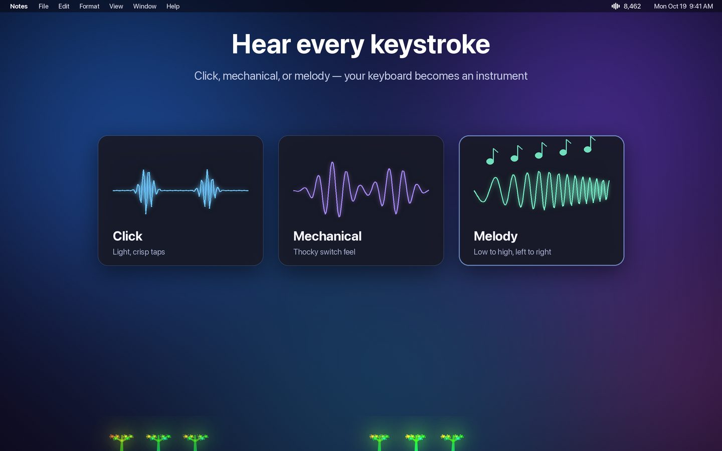 Typing sounds